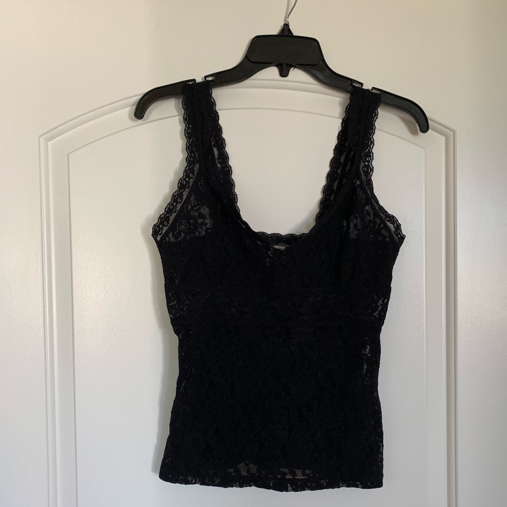 Hanky Panky Black Sheer Lace Camisole